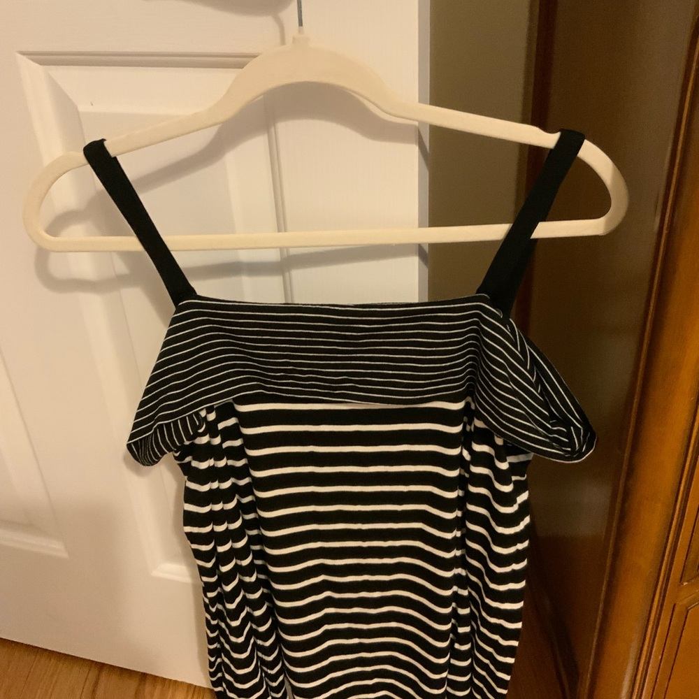 White House Black Market Off-Shoulder Striped top